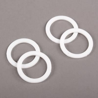 PTFE Washers, 0.845 in. OD, .565 in. ID, .065 in. Thick, -6 AN, Set of 4