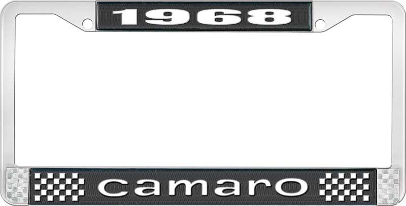 1968 CAMARO LICENSE PLATE FRAME STYLE 1 BLACK