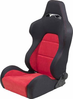 Seat Eco Soft Reclinable Black / Red Chamois Cloth