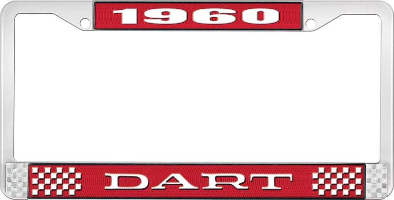 1960 DART LICENSE PLATE FRAME - RED