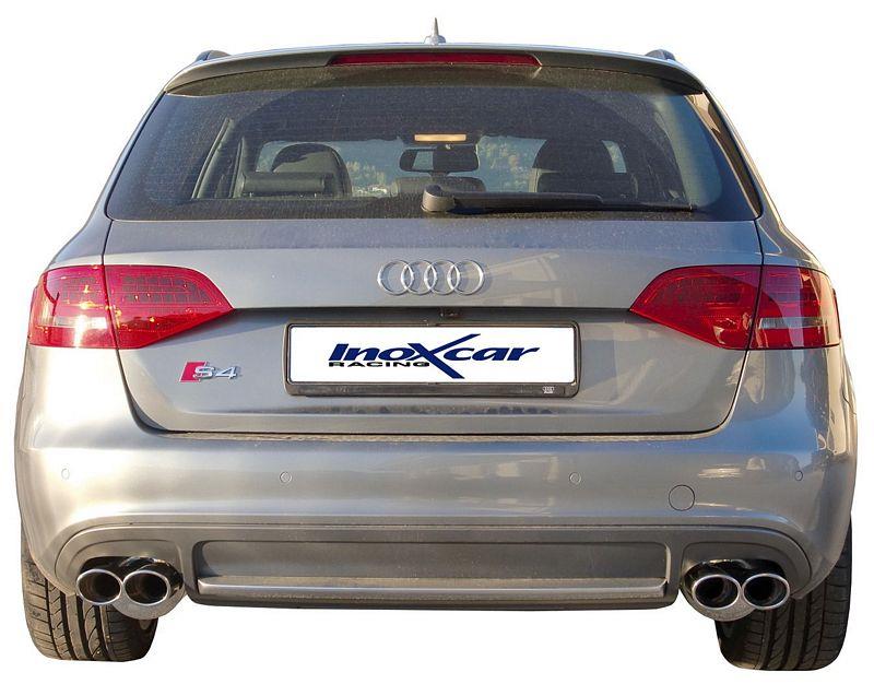 100% RVS Dubbele Sportuitlaat passend voor Audi S4 Avant 3.0TFSi Quattro (333pk) 2009- Links/Rechts 2x90x70mm