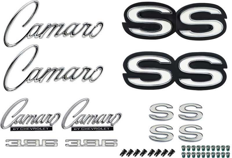 1969 Camaro SS-396 Exterior Emblem Kit; with RS Option