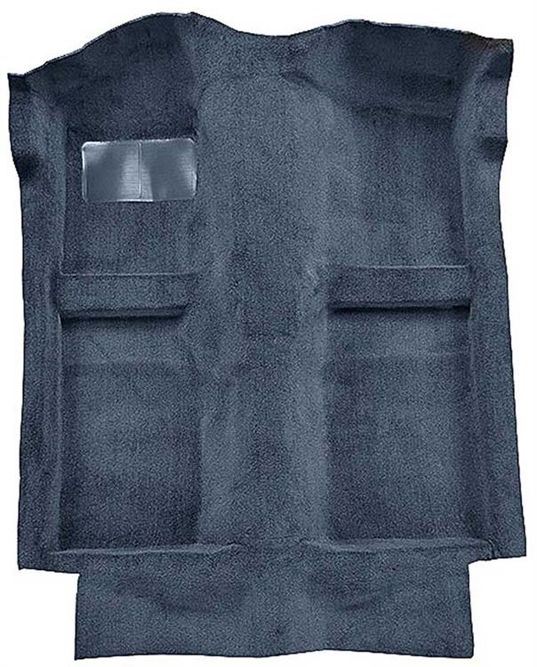 1983-93 Mustang Convertible Passenger Area Floor Cut Pile Carpet with Mass Backing - Crystal Blue