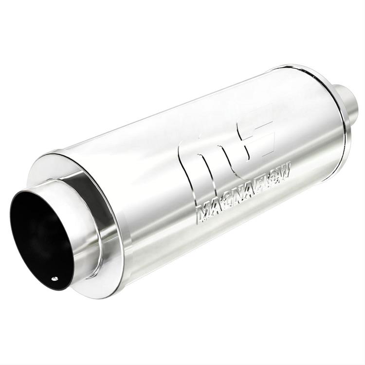 Muffler Stainless 2,25" in / 2 x 4" Short Out