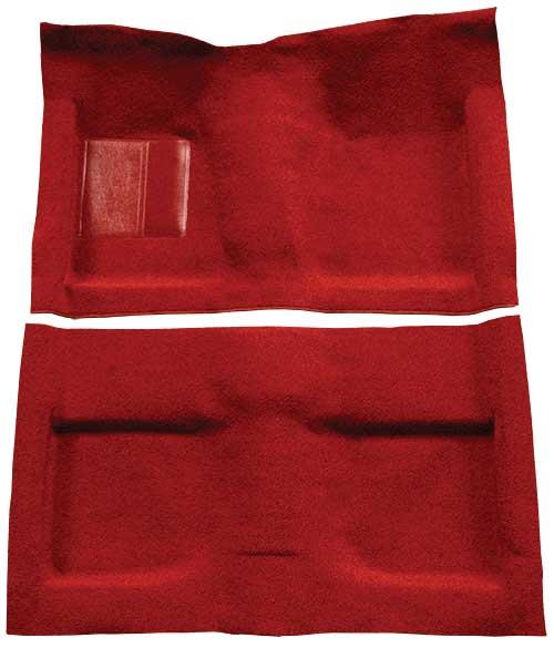 1964 Mustang Convertible Passenger Area Loop Floor Carpet Set with Mass Backing - Red