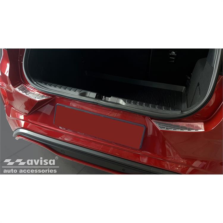 Stainless Steel Rear bumper protector suitable for Ford Puma 2019- 'Ribs' (2-Pieces)