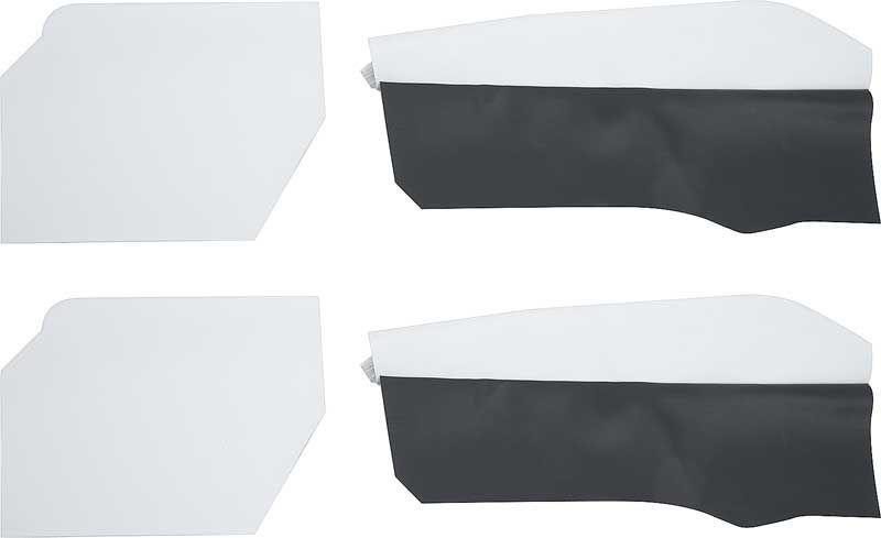 1966-67 IMPALA AND SS 2 DOOR HARDTOP WHITE/BLACK REAR ARM REST COVERS