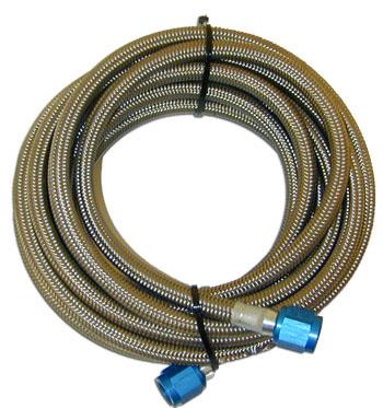 D-4 (12FT) STAINLESS STEEL BRAIDED HOSE ( BLUE )