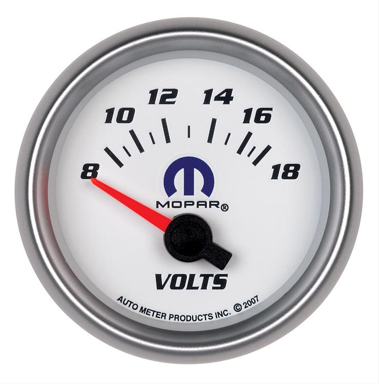 Voltmeter, 52.4mm, 8-18 V, electric