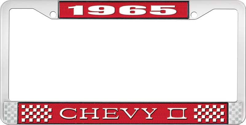 1965 CHEVY II LICENSE PLATE FRAME RED