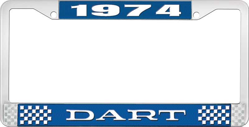 nummerplåtshållare 1974 dart - blå
