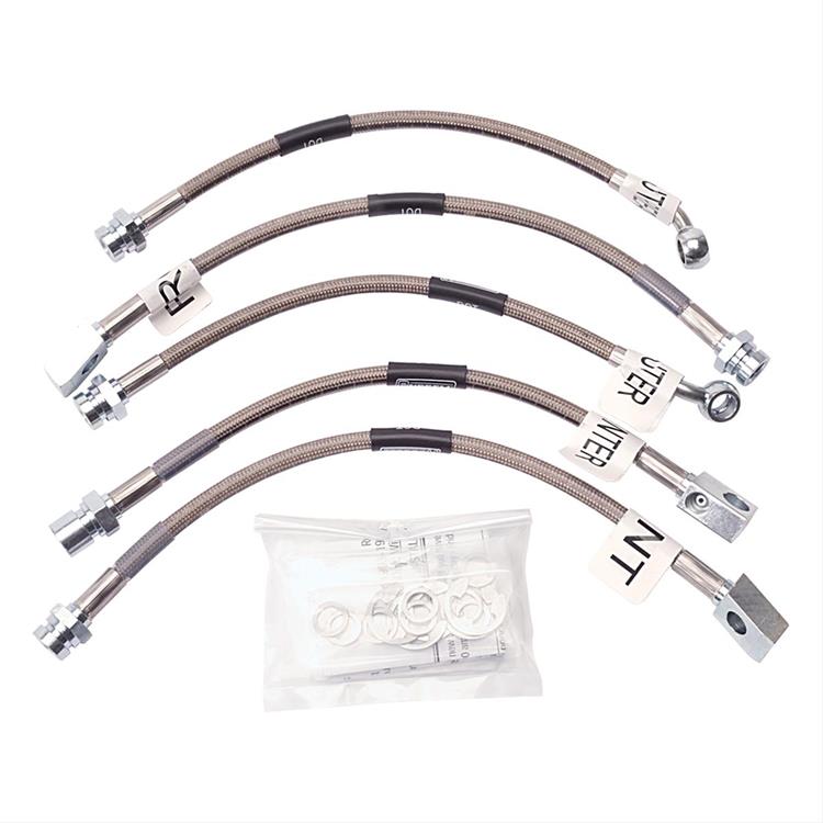 Brake Lines, Street Legal, Braided Stainless Steel, Chevy, Pontiac, Set of 5