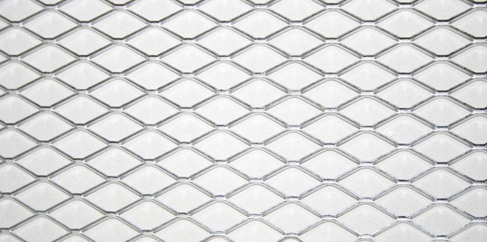 Grill Mesh Aluminum 33x100cm, 25x12mm, Silver