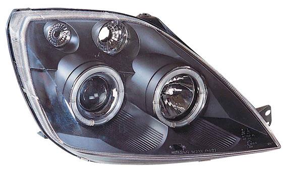 Set Koplampen passend voor Ford Fiesta VI 2002-2008 - Zwart - incl. Angel-Eyes