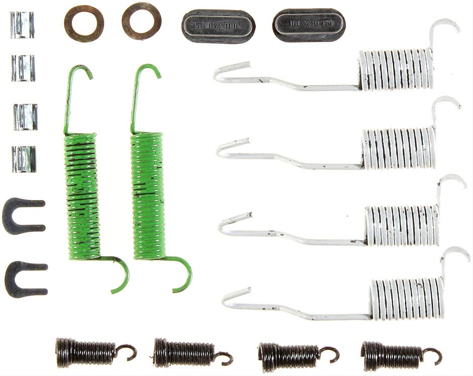 brake hardware kit, drum brakes, front