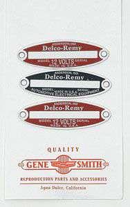 Delco Remy Generator, Starter, Distributor Tags
