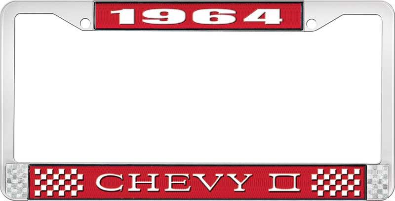 nummerplåtshållare, 1964 CHEVY II röd
