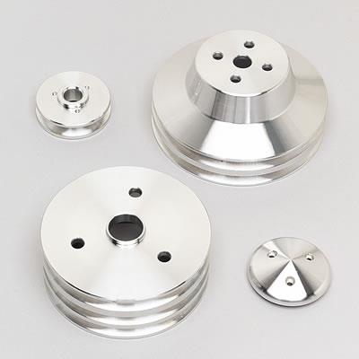 Pulley Kit, Billet aluminum, V-belt