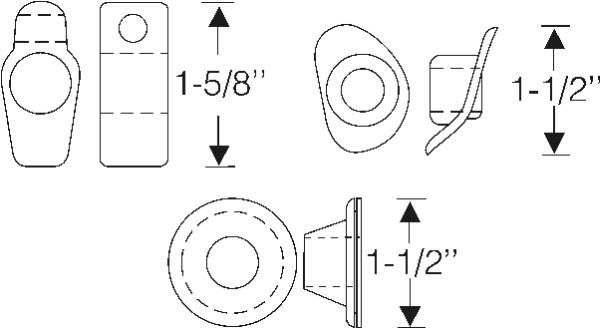 Grommets, side mount 6pc set