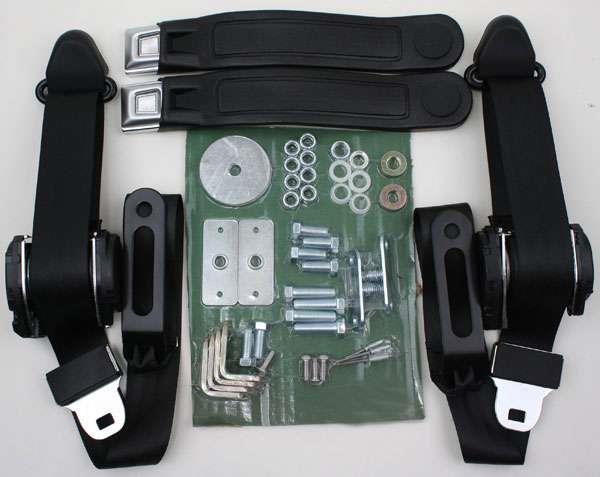 El Camino Seat Belts, Lap & Shoulder Combo With Bucket Seat, 1968-1972