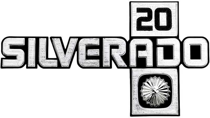 emblem framskärm, "Silverado 20"