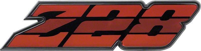 Grille Emblem, Stock Style, Red, Z/28, Chevy, Each