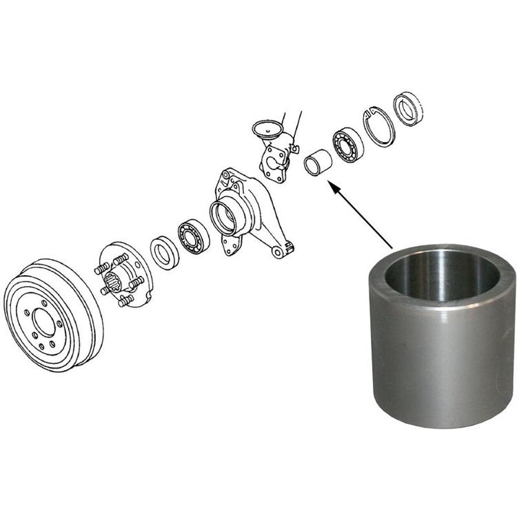 Spacer wheel bearing, rear