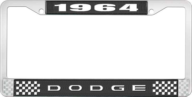1964 DODGE LICENSE PLATE FRAME - BLACK