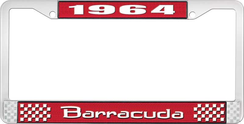 nummerplåtsram 1964 barracuda - röd