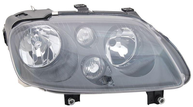 Set Koplampen passend voor Volkswagen Touran 2003-2006 & Caddy II 2004- - Zwart/Helder - incl. Stelmotor