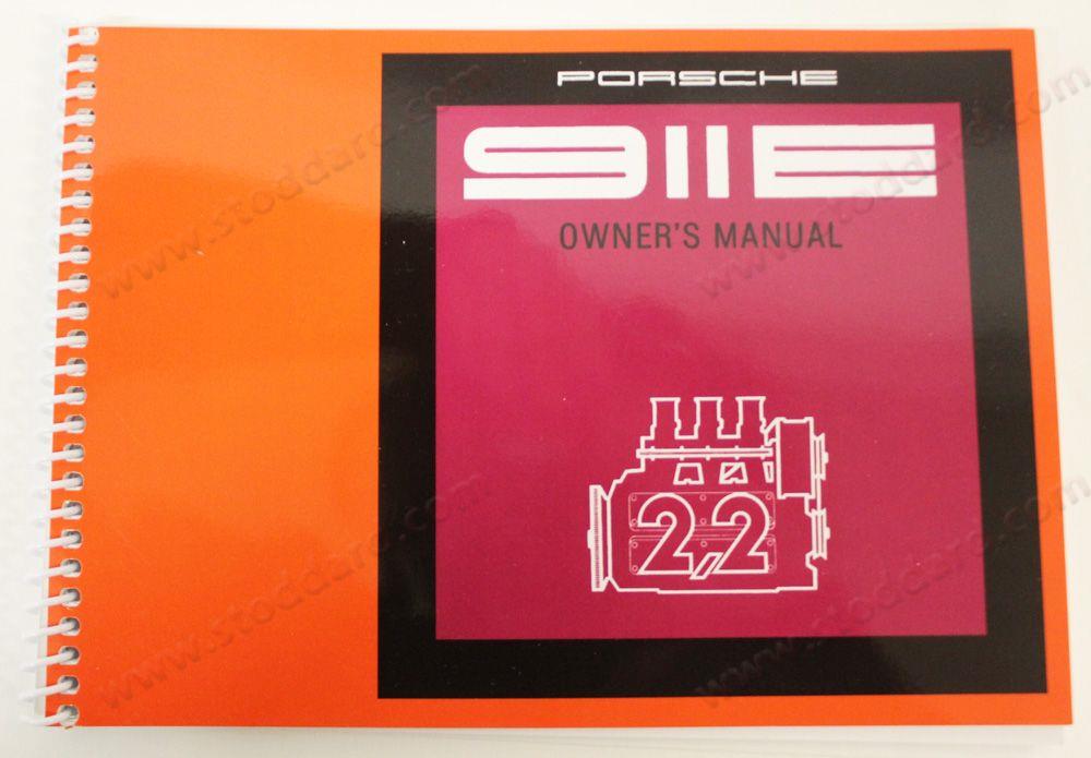 bok 1971 911E Driver's Owners Manual, Factory reprint, as original