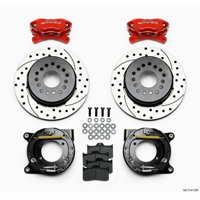Disc Brakes, Rear, Dynalite, Cross-Drilled/Slotted Rotors, 4-Piston Calipers, Small Bearing, 12-Bolt Housing