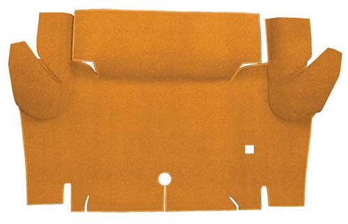 1965-66 Mustang Convertible Nylon Loop Carpet Trunk Mat - Medium Saddle