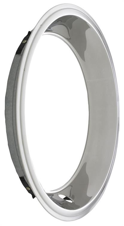 Trim Ring, 14"X7" Rally Wheel, Square Lip, Stainless Steel