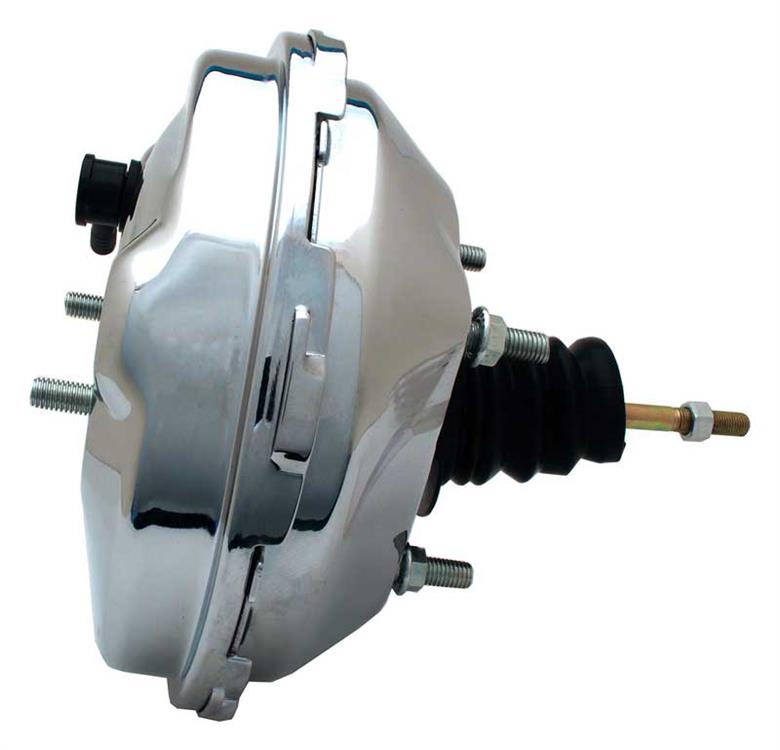 9" Power Brake Booster; Single Diaphragm; GM Delco Style; Chrome