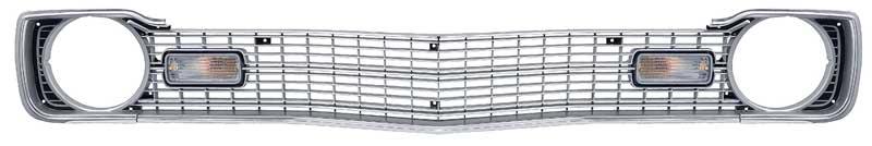 1973-74 Dart Grill Assembly with Headlamp Bezels