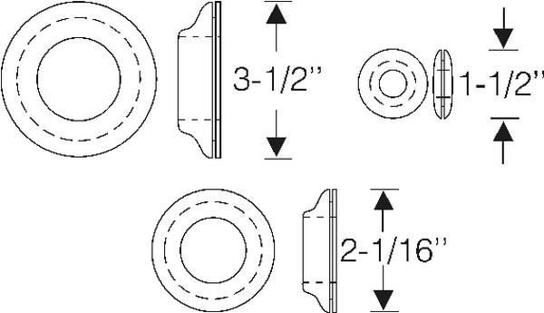 Grommets, side mount 6pc set