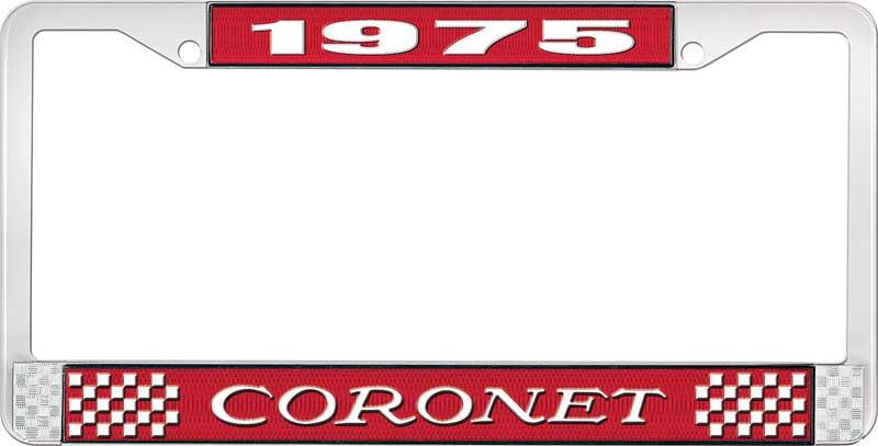 1975 CORONET LICENSE PLATE FRAME - RED