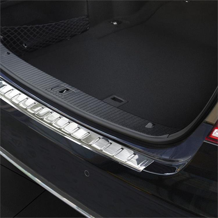 RVS Achterbumperprotector passend voor Mercedes E-Klasse W212 Sedan 2013-2016 'Ribs'