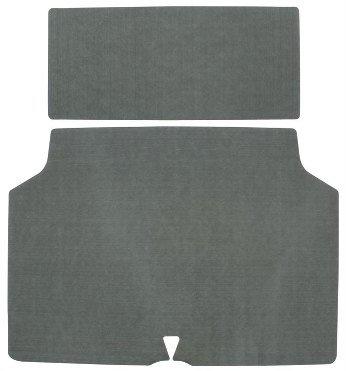 Trunk Mat, Felt, 1970 Grand Prix, Gray/Green