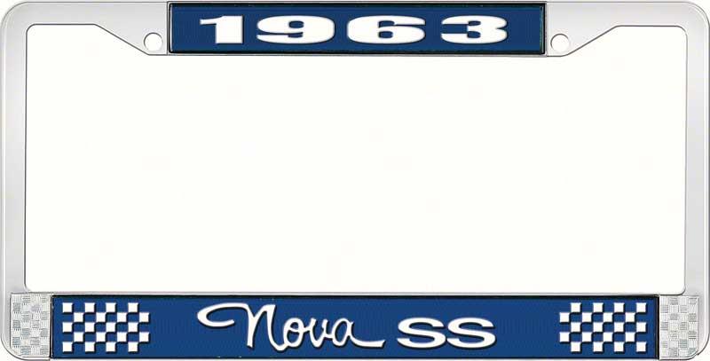 nummerplåtshållare, 1963 NOVA SS STYLE 3 blå