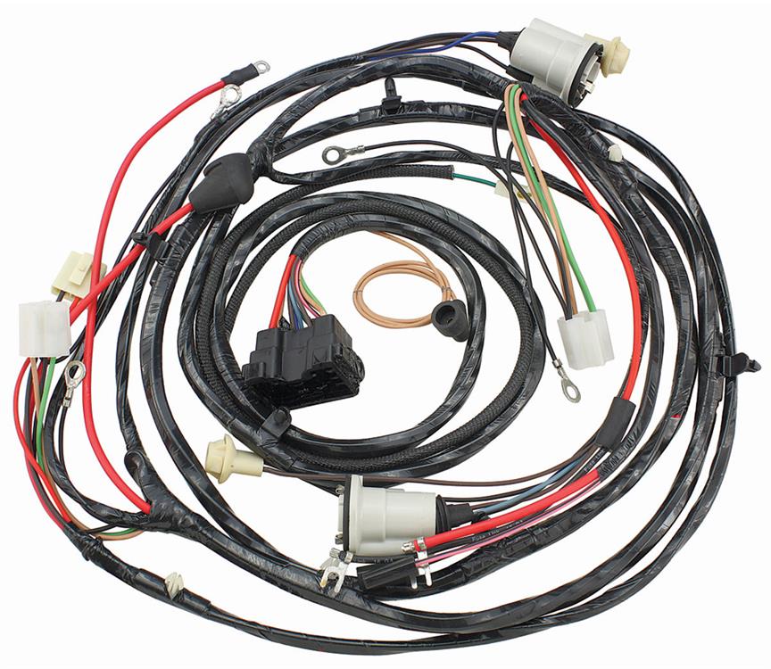 Wiring Harness, Forward Lamp, 1971 Chev/EC, V8/Warn.Lights/AC/Pass.Int.Reg.Alt.