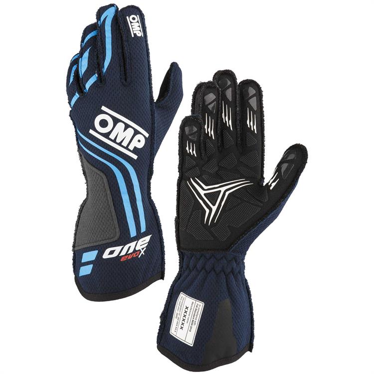 ONE EVO X GLOVES FIA 8856-2018 NAVY BLUE / CYAN SZ. L