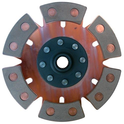 Clutch Disc - 6 Button Kwik-Lock - 200mm (solid center)