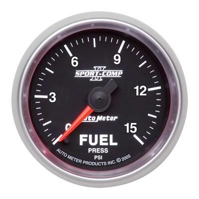 Fuel pressure, 52.4mm, 0-15 psi, electric