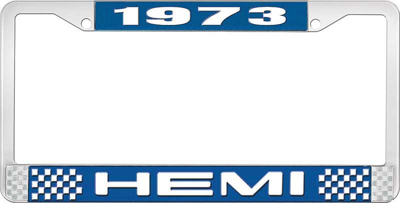 1973 HEMI LICENSE PLATE FRAME - BLUE
