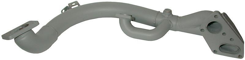 Turbo bypass pipe, stainless steel,grey painted