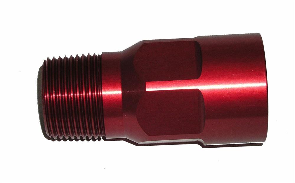 Fitting, Inlet Extension, Male 1 in. NPT to Female 1 in. NPT, 2 in. Long, Straight, Red, Each