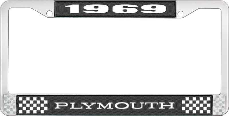 1969 PLYMOUTH LICENSE PLATE FRAME - BLACK