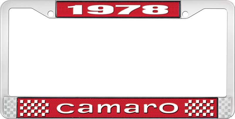 1978 CAMARO LICENSE PLATE FRAME STYLE 1 RED
